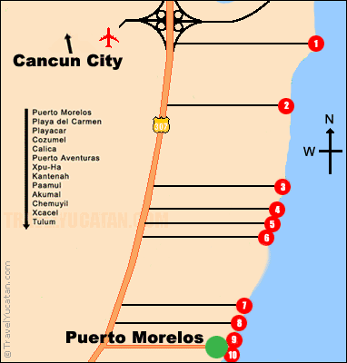Mayan Riviera Hotel Map