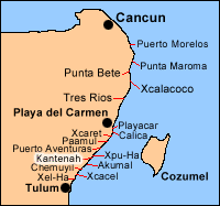Kantenah Riviera Maya Map