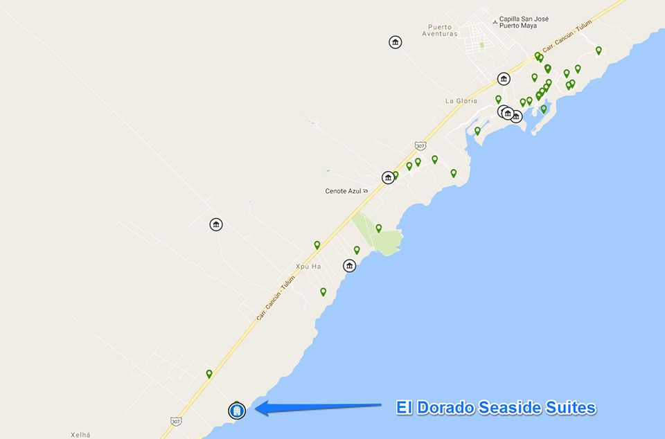 El Dorado Seaside Suites Location