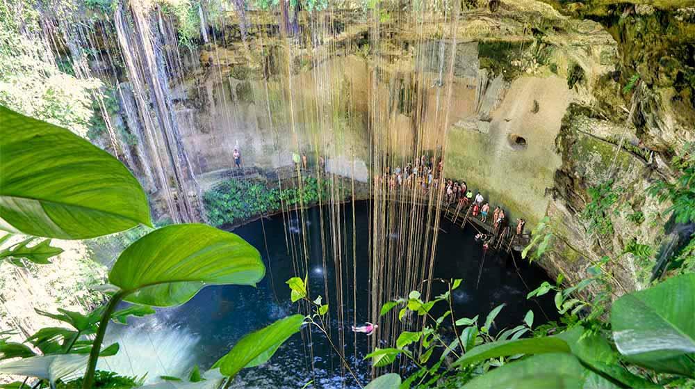 Ik Kil Cenote near Chichen Itza